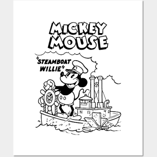 Steamboat Willie Posters and Art